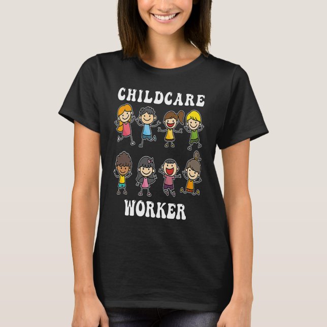 T-shirt Childcare Worker for Kindergarten  2 (Devant)