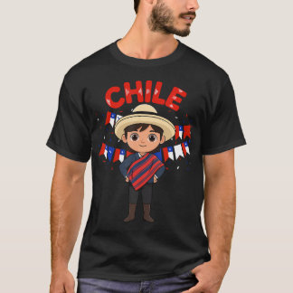 T-shirt Chile Chilean Boy Traditional Outfit Wear Flag Her