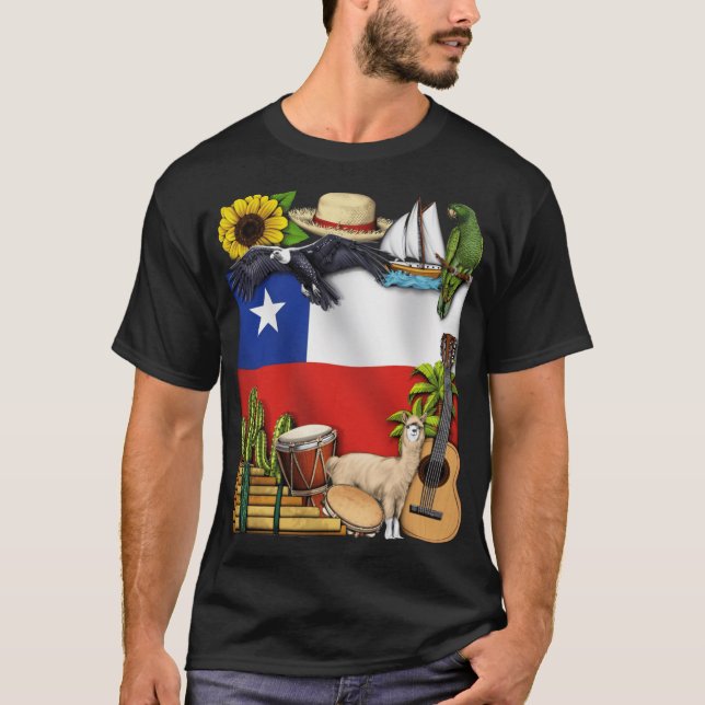 T-shirt Chile vintage (Devant)