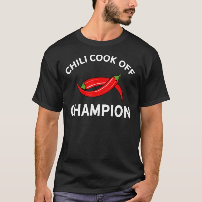 T-shirt Chili Cook Off Champion Fun Prize Pour La Meilleur (Devant)