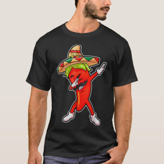 T-shirt Chili Dabbing T Shirt Pepper Mexicaine Hot Jalapen