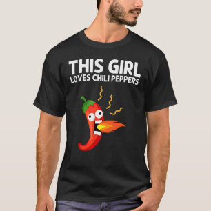 T-shirt Chili Pepper Girls Kids Spicy Habanero Chili