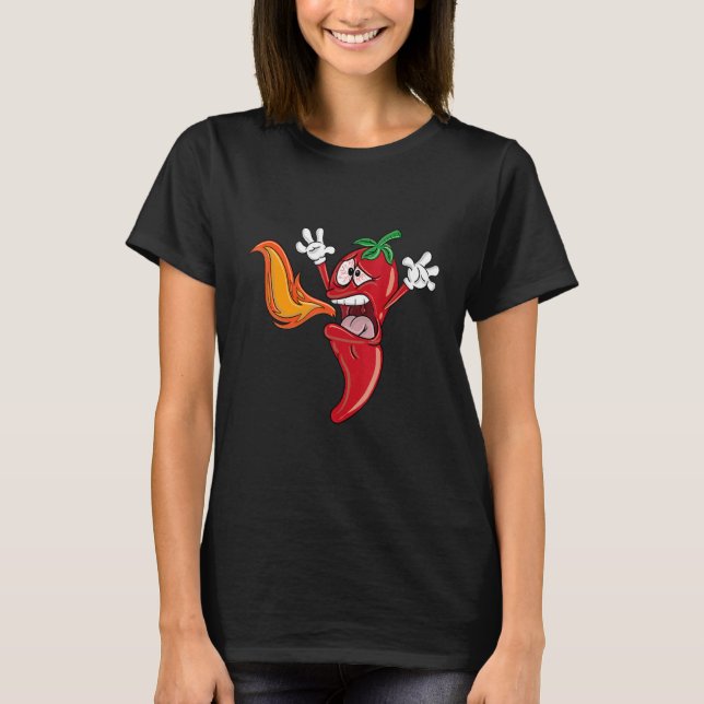 T-shirt Chili Pepper Speed Fire Chimille Sauce Hot Chili (Devant)
