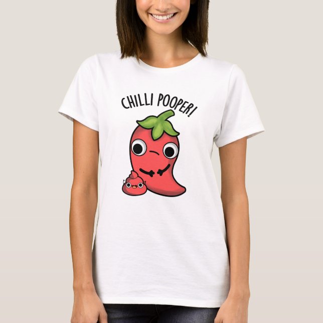T-shirt Chili Poooper Funny Pepper Pun (Devant)