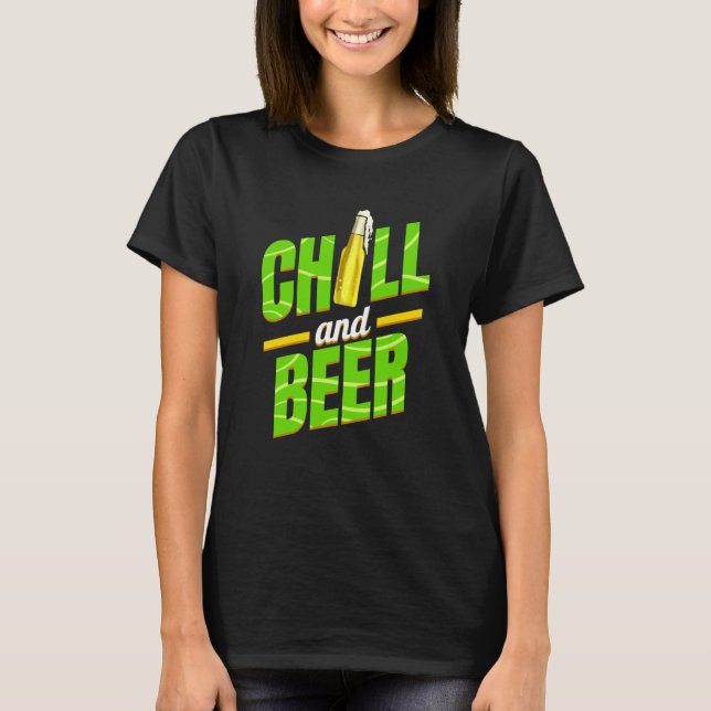 T-shirt Chill And Beer On St Patricks Day (Devant)