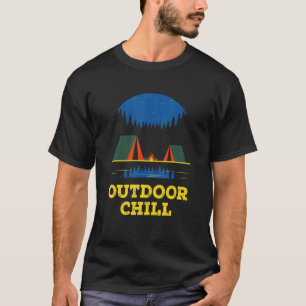 T-shirt Chill Camping Nature Camper Trees Randonnée