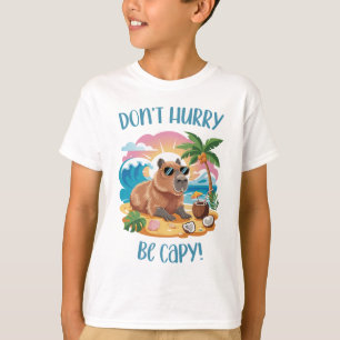 T-shirt Chill Capybara Beach Vibes - Ne vous dépêchez pas 