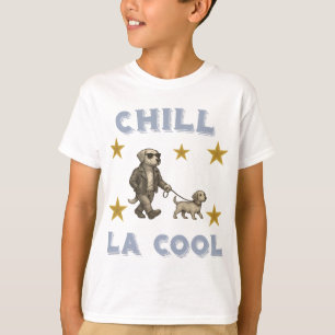 T-shirt Chill La Cool – Chien à Lunettes Promenant