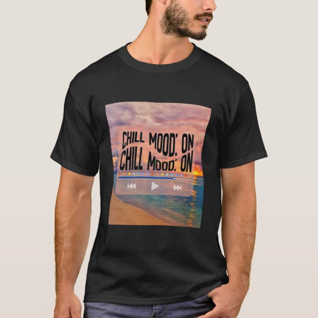 T-shirt Chill Mood On Retro Beach Art (Devant)