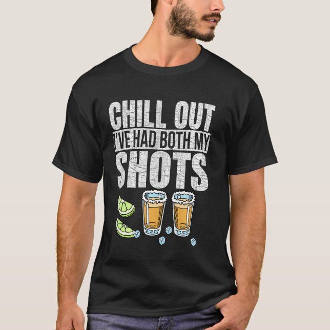 T-shirt Chill Out J'Ai Eu L'Humour De Vaccination De Mes D (Devant)