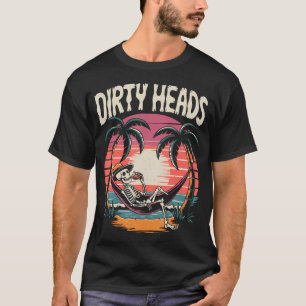 T-shirt Chill Skeleton Dirty Heads Retro Beach Art pour ho