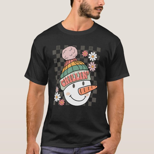 T-shirt Chillère de Noël Snowman avec mes neiges moches (Devant)
