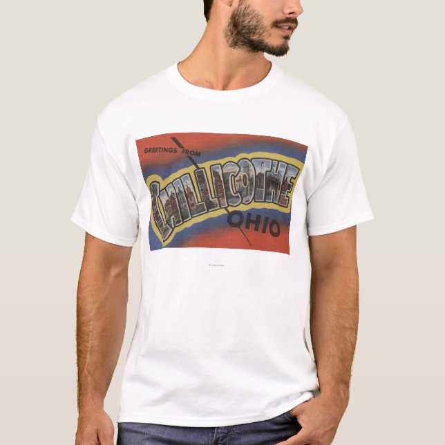T-shirt Chillicothe, Ohio - grandes scènes de lettre (Devant)