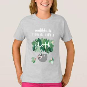T-shirt Chillin aiment un floral tropical de paresse