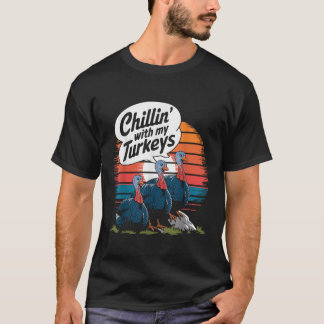 T-shirt Chillin avec mes clés Thanksgiving Family Apparenc