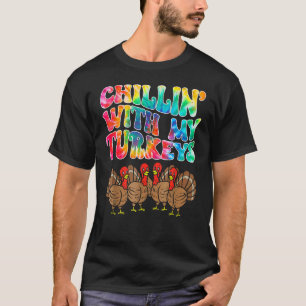T-shirt Chillin avec mes clés Thanksgiving Family Boys K