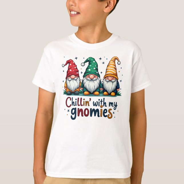 T-shirt Chillin' avec mes gnomes (Devant)
