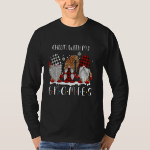 T-shirt Chillin Avec Mes Gnomies Noël Gnome Famille Fils
