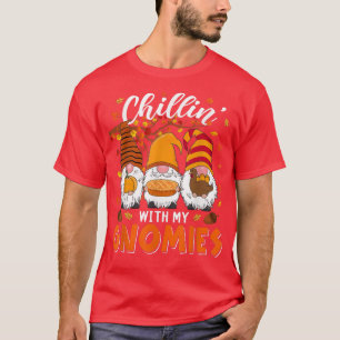 T-shirt Chillin' Avec Mes Gnomies Trois Gnomes Tenant La P