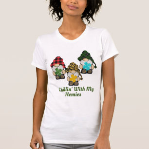 T-shirt Chillin Avec mes Homies Drôle St Patrick's Day T-S
