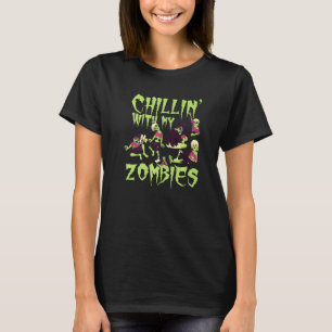 T-shirt Chillin Avec Mes Zombies Garçons Costume Halloween