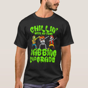 T-shirt Chillin avec mon Citrouille Zombie Skeleton Dab 2n