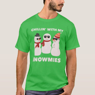 T-shirt Chillin Avec Mon Snowmies garçon
