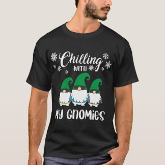 T-shirt Chillin with My Gnomies Christmas Funny Gnomes Squ