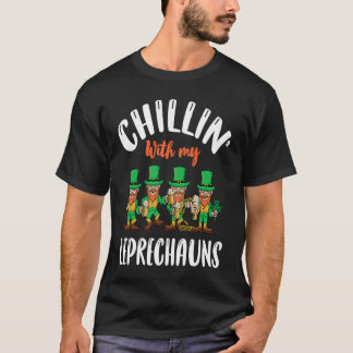 T-shirt Chillin' With My Leprechauns Saint Patricks Day Bo