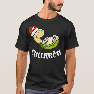 T-shirt Chillkte lustige Schildkrte mit Weihnachtsmtze