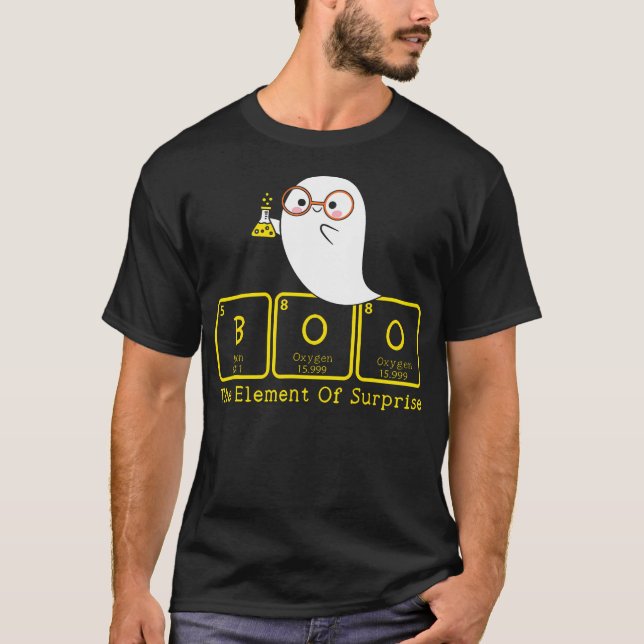 T-shirt Chimie Boo L'Élément De Surprise Cute Chemist (Devant)