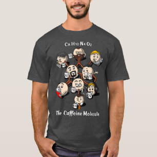 T-shirt Chimie Caféine Molécule Funky Science Geek Cof