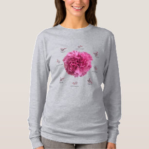 T-shirt Chimie de l'œillet rose Science Fleur
