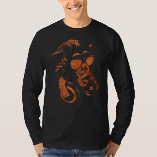 T-shirt Chimie De Singe Avec Lunettes De Soleil Et Casque