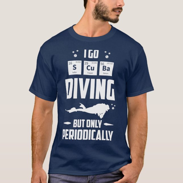 T-shirt Chimie de table périodique de plongée amusante (Devant)