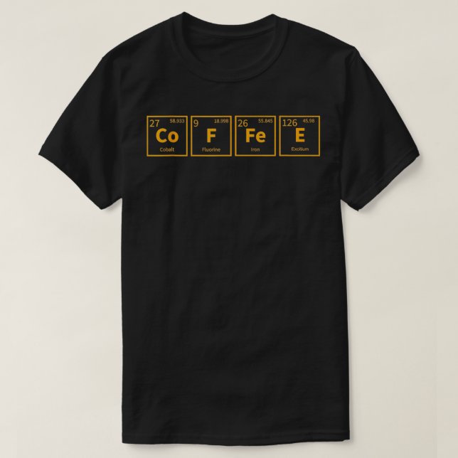 T-shirt Chimie du café (Design devant)