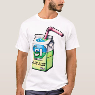 T-shirt Chimie du Chlore Pun Carton de Lait Drôle de Scien