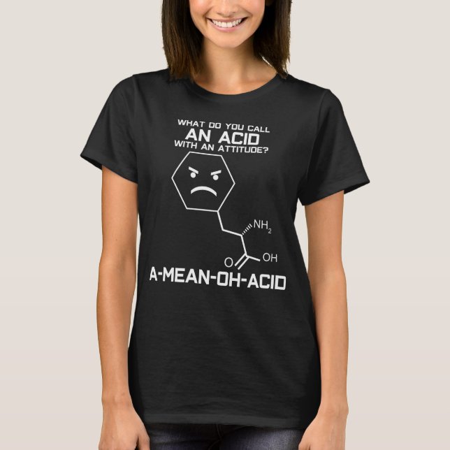 T-shirt Chimie étudiant enseignant acide (Devant)