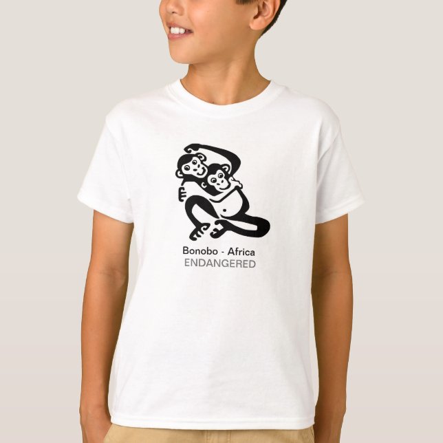 T-shirt Chimpanzé - BONOBO - Graphique animal en voie de d (Devant)