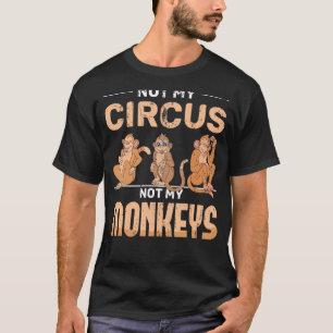 T-shirt Chimpanzé Cirque Zoo Animal Singe Lover Singe