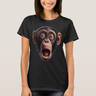 T-shirt Chimpanzé drôle de visage de singe
