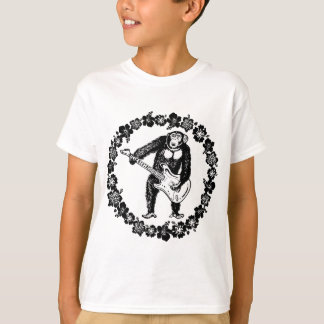 T-shirt Chimpanzé jouant la guitare
