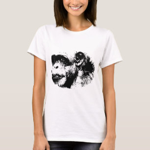 T-shirt Chimpanzé noir et blanc