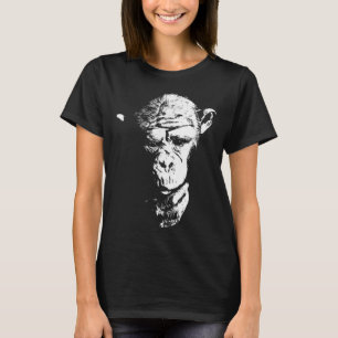 T-shirt Chimpanzé Penser Singe Ape Cool Chimp Tee