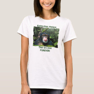 T-shirt CHIMPANZEE II Wildlife Art & Poem Ladies Shirt