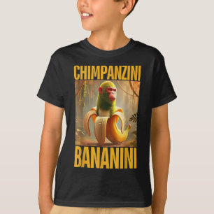 T-shirt Chimpanzini Bananini Italien Brainrot Mème Garçons