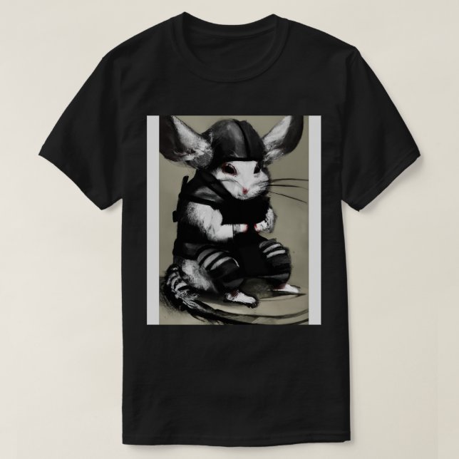 T-shirt Chinchilla en costume ninja 2 (Design devant)