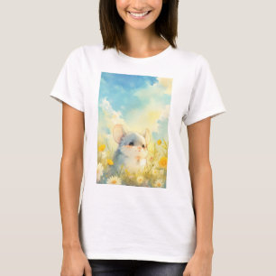 T-shirt Chinchilla Joie Aperçu de Fleurs Sauvages