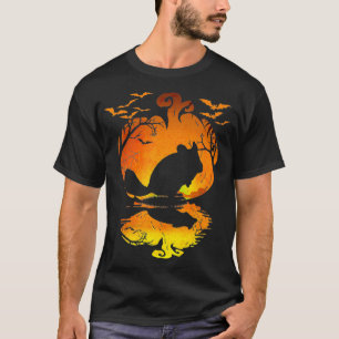 T-shirt Chinchilla Silhouette Citrouille Thanksgiving