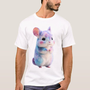 T-shirt Chinchillas Hommes Galaxie Nébuleuse Pastel
